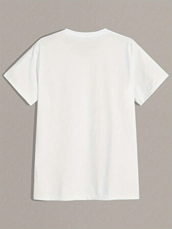 Unisex Dağ Baskılı Oversize Tshirt