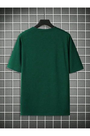 Unisex Dağ Baskılı Oversize Tshirt