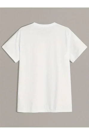 Unisex Dağ Baskılı Oversize Tshirt