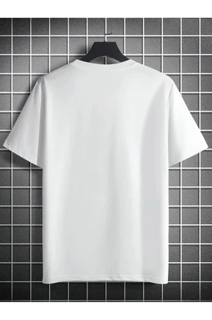 Unisex Çizgili Whatever Baskılı Oversize Tshirt