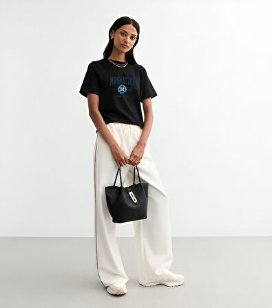 Unisex MANHANTTAN Baskılı Tasarım Tshirt