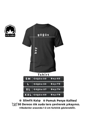 Unisex Yön Gösteren Baskılı Tasarım Tshirt
