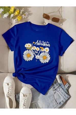 Adventures Baskılı Tasarım Tshirt