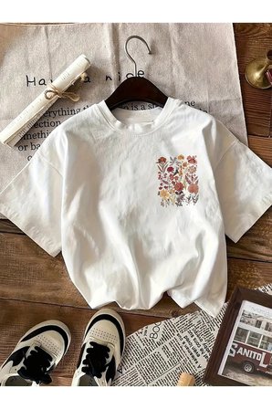 Flovers Baskılı Tasarım Tshirt
