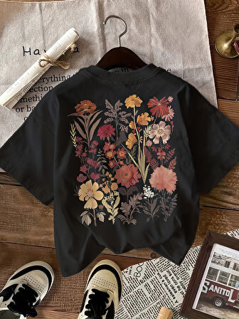 Flovers Baskılı Tasarım Tshirt