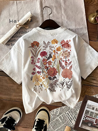 Flovers Baskılı Tasarım Tshirt