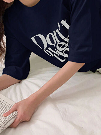 Dont Over Think Baskılı Tasarım Tshirt