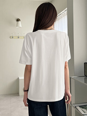 Kalp Baskılı Tasarım Tshirt