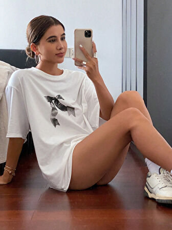 Kurdele Baskılı Baskılı Özel Tasarım Tshirt