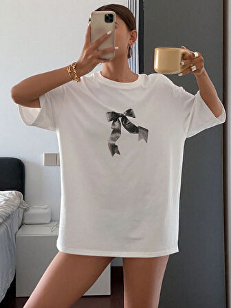 Kurdele Baskılı Baskılı Özel Tasarım Tshirt