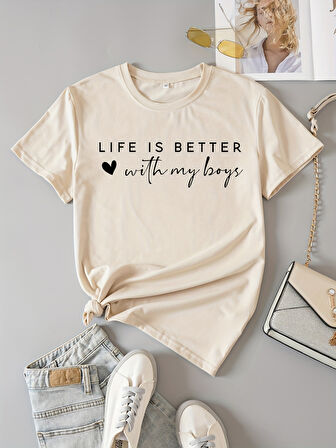 Life İs Better Baskılı Tasarım Tshirt
