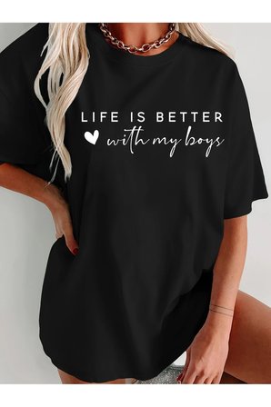 Life İs Better Baskılı Tasarım Tshirt