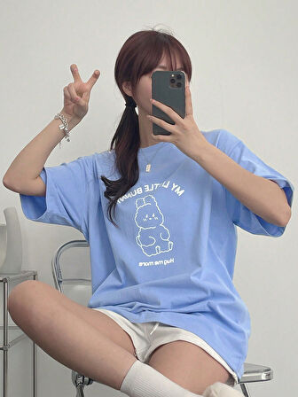 Unisex My  Little Bunny Baskılı Tasarım Tshirt