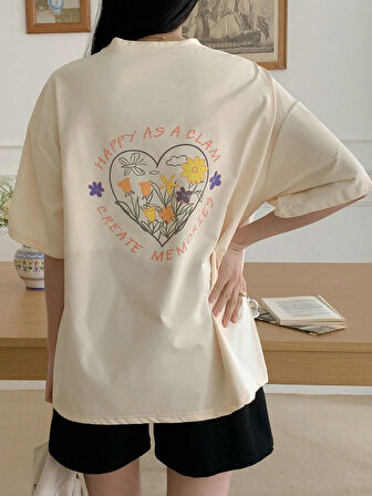 Happy As A Clam Baskılı Tasarım Tshirt