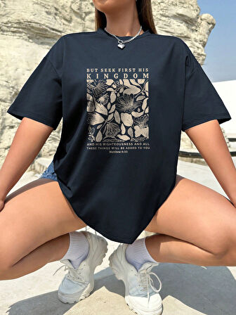 But Seek First His Kingdom Baskılı Tasarım Tshirt