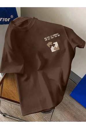 Unisex Believe In Yourself Baskılı Tasarım Tshirt