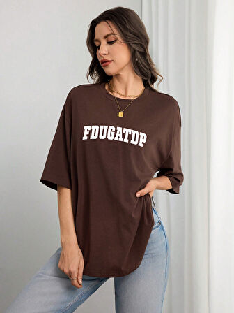 Unisex Fdugatp Baskılı Tasarım Tshirt