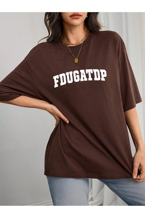 Unisex Fdugatp Baskılı Tasarım Tshirt