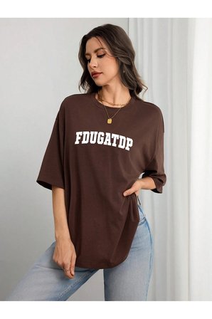 Unisex Fdugatp Baskılı Tasarım Tshirt