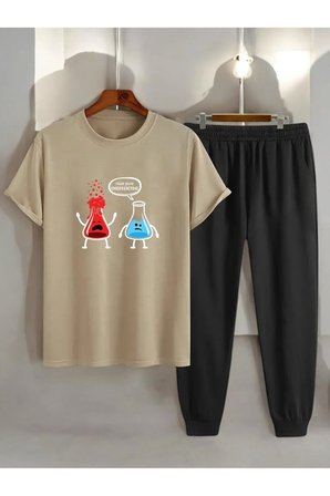 Unisex Fazla Tepki Verdiğinizi Düşünüyorum Baskılı Eşofman Takımı