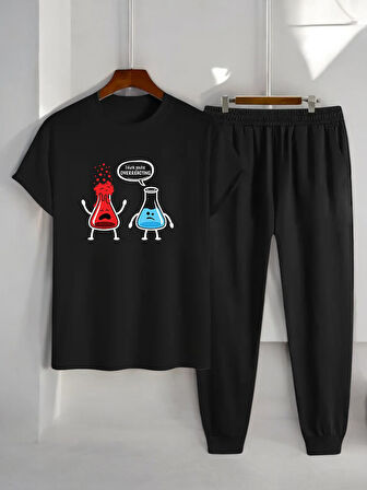 Unisex Fazla Tepki Verdiğinizi Düşünüyorum Baskılı Eşofman Takımı