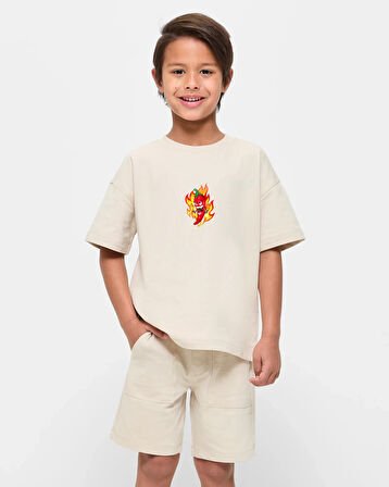 Çocuk Biber Baskılı Pamuklu Tshirt