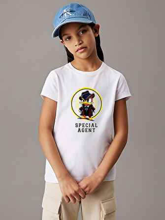 Çocuk Mafia Ördek Baskılı Pamuklu Tshirt