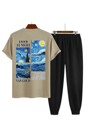 Unisex Vangogh Baskılı Eşofman Takımı
