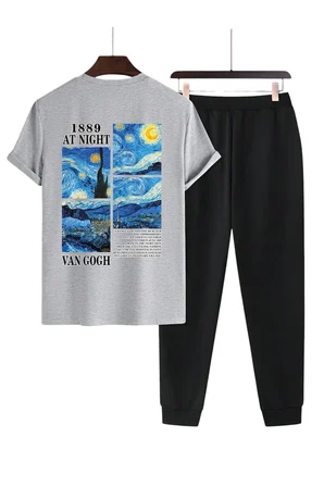 Unisex Vangogh Baskılı Eşofman Takımı