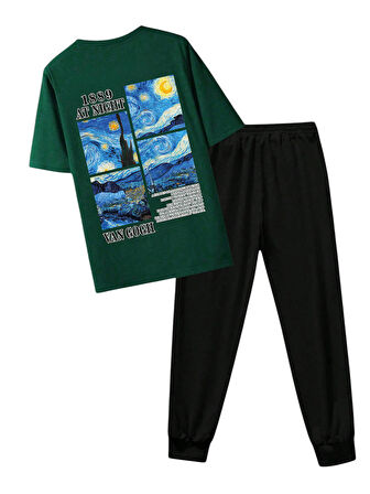Unisex Vangogh Baskılı Eşofman Takımı