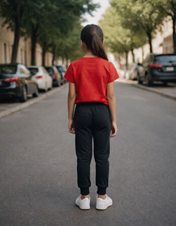 Çocuk Papatya Kelebek Baskılı Eşofman Takımı