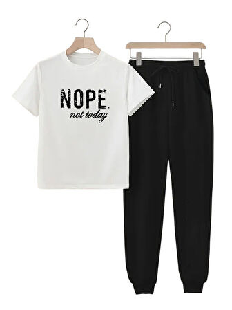 Unisex Nope Not Today Baskılı Eşofman Takımı