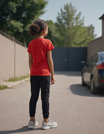 Çocuk Kalp Baskılı Eşofman Takımı