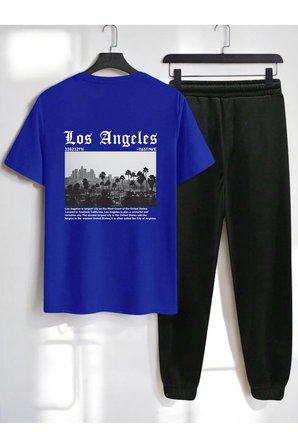 Unisex Los Angles Baskılı 2'li Eşofman Takımı