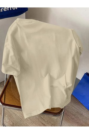 Unisex W Baskılı Tasarım Tshirt