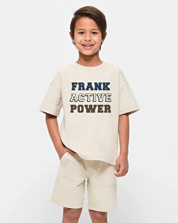 Çocuk Frank Baskılı Pamuklu Tshirt