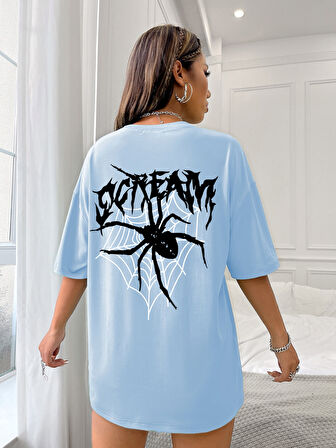 Unisex Scream Baskılı Tasarım Tshirt