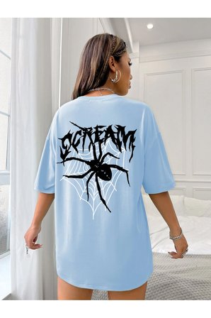 Unisex Scream Baskılı Tasarım Tshirt