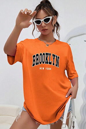Unisex Brooklyn New York Baskılı Tasarım Tshirt