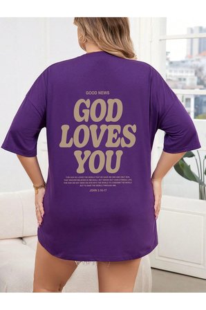 Good Loves You Baskılı Unisex Oversize Tshirt