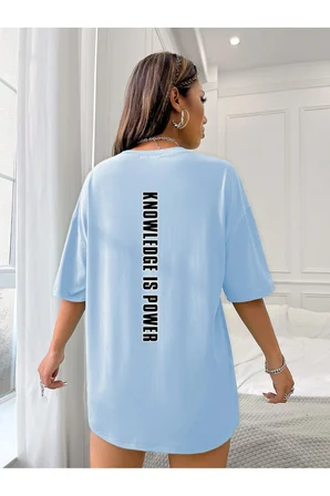 Unisex Knowledge is Power Baskılı Tasarım Tshirt