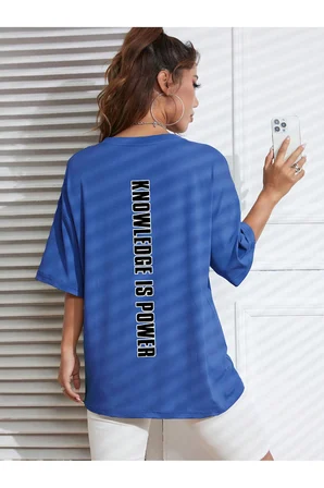 Unisex Knowledge is Power Baskılı Tasarım Tshirt