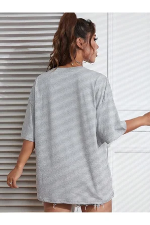 Unisex Paris Baskılı Oversize Tshirt