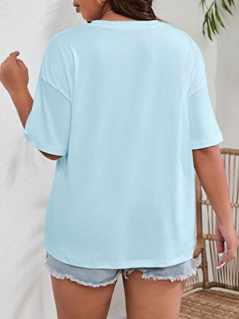 Unisex Paris Baskılı Oversize Tshirt