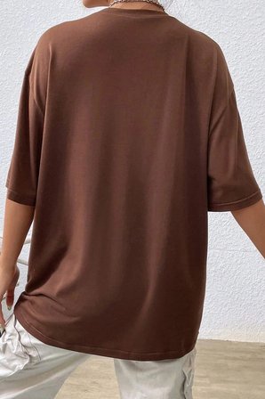 Unisex Paris Baskılı Oversize Tshirt