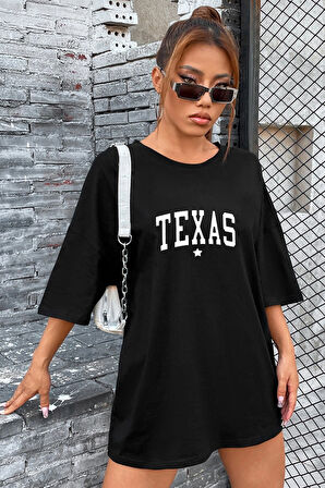 Unisex Texas Baskılı Tasarım Tshirt