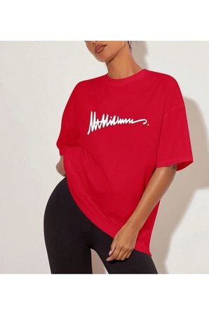 Unisex İmza Baskılı Tasarım Tshirt