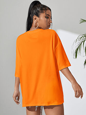 Unisex Attitude Tasarım Basklı Tshirt