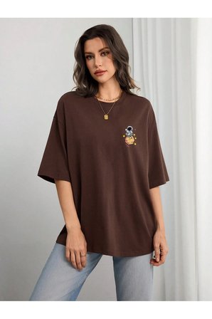 Unisex Galaksi Tasarım Basklı Tshirt