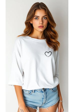 Hearts Baskılı Tasarım Tshirt
